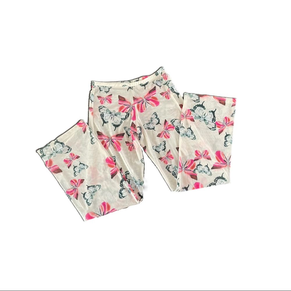 Juliet Johnstone Cream Mesh Pants Size Medium